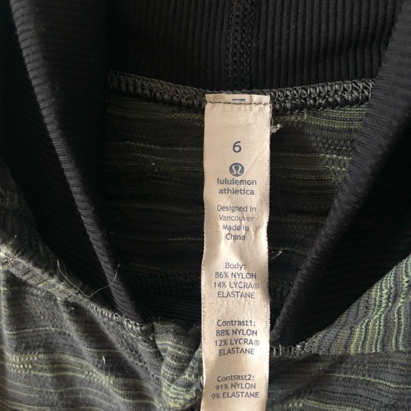 Green striped Lululemon zip up hoodie - Picture 4 of 4